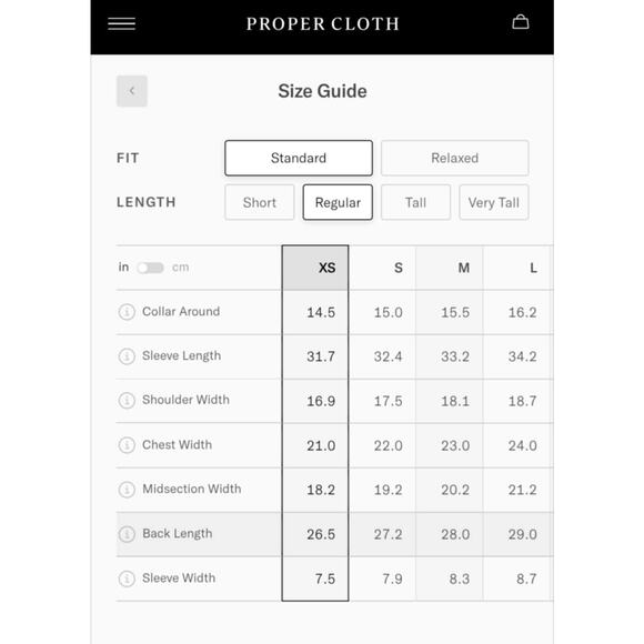 Proper Cloth Shirt Mens XS Blue Long Sleeve Button Up Business Preppy - Picture 8 of 8